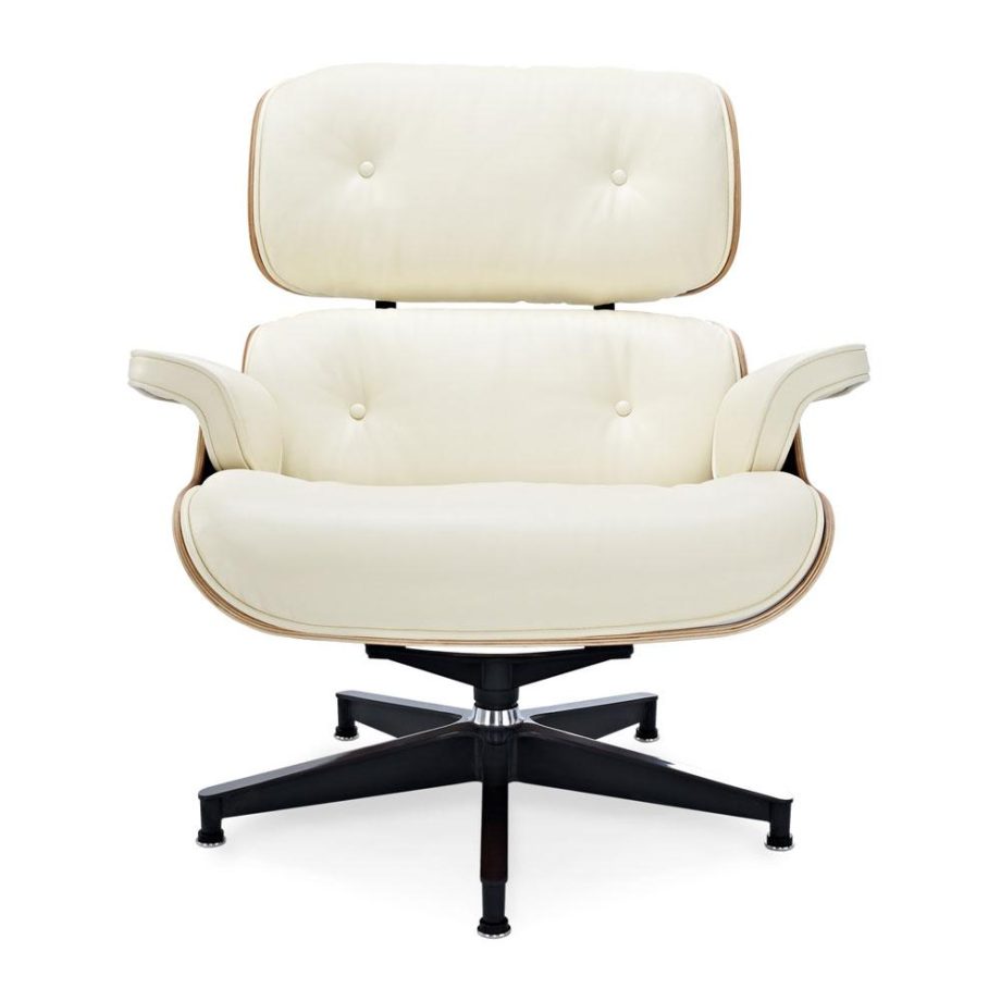 Fotelja ili Lounge chair, krem boja kože, drvo oraha, Inside Studio, slika 01
