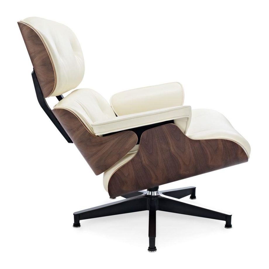 Fotelja ili Lounge chair, krem boja kože, drvo oraha, Inside Studio, slika 03
