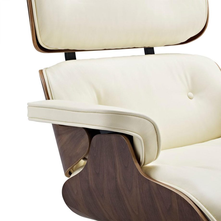 Fotelja ili Lounge chair, krem boja kože, drvo oraha, Inside Studio, slika 06