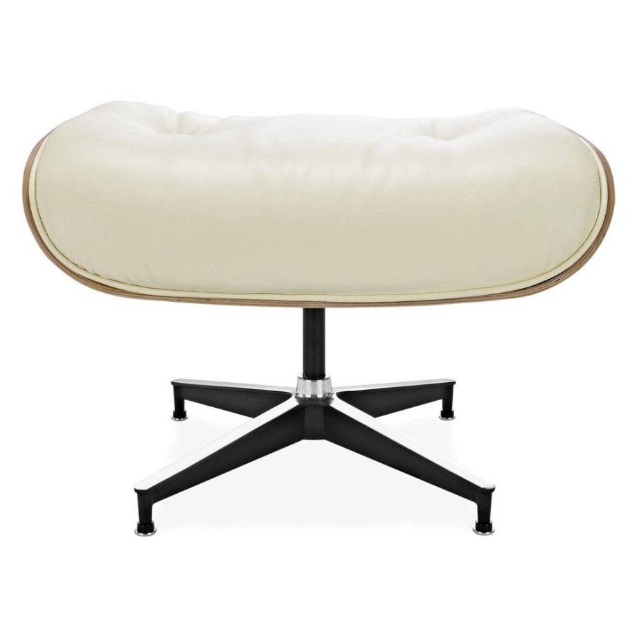 Eames Lounge chair otoman, krem boja kože, drvo oraha, Inside Studio, slika 01