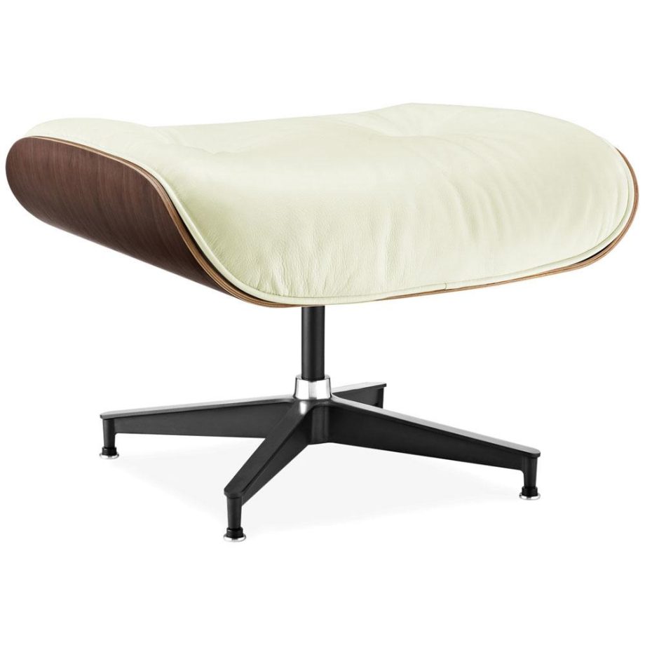 Eames Lounge chair otoman, krem boja kože, drvo oraha, Inside Studio, slika 02