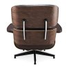 Fotelja ili Lounge chair, tamno smeđe boja kože, drvo oraha, Inside Studio, slika 04