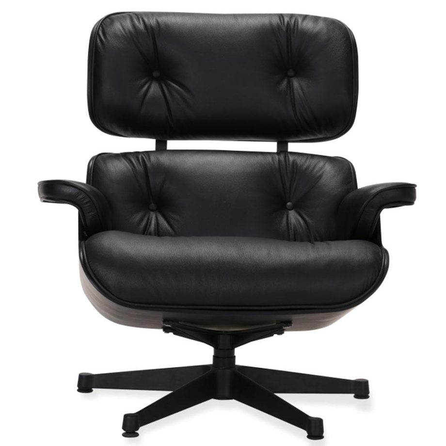 Lounge Chair crna koža jasen