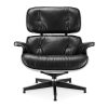 Lounge Chair crna koža orah