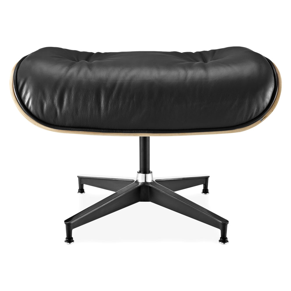 Lounge Chair crna koža orah