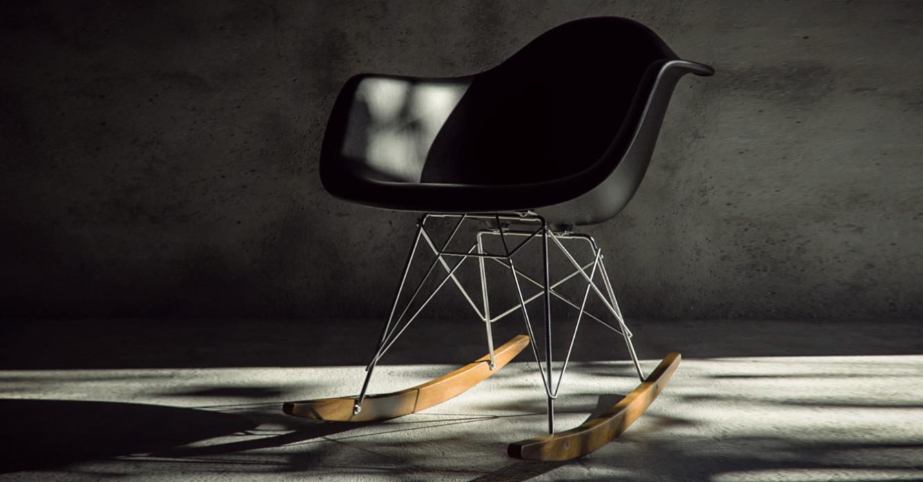 Eames RAR Chair, dizajnerska stolica za ljuljanje