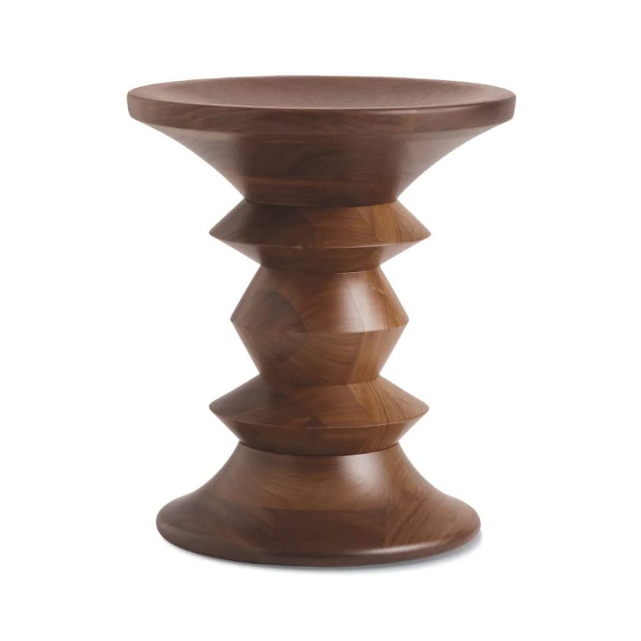 Eames Walnut Stool C shape